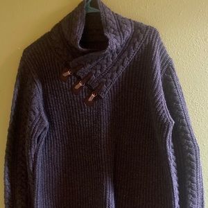 Grey shawl collar sweater from Wish.com